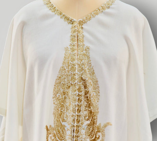 Off-White Cashmere Ari Paisley Cape Shawl