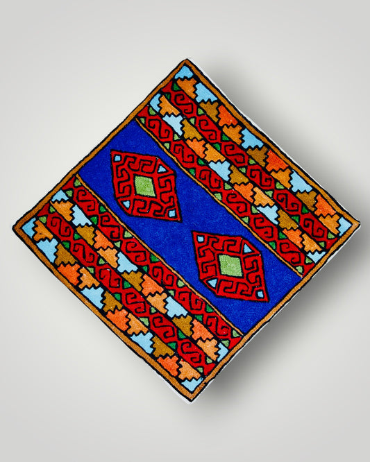 Pure Silk Chainstitch Cushion Cover