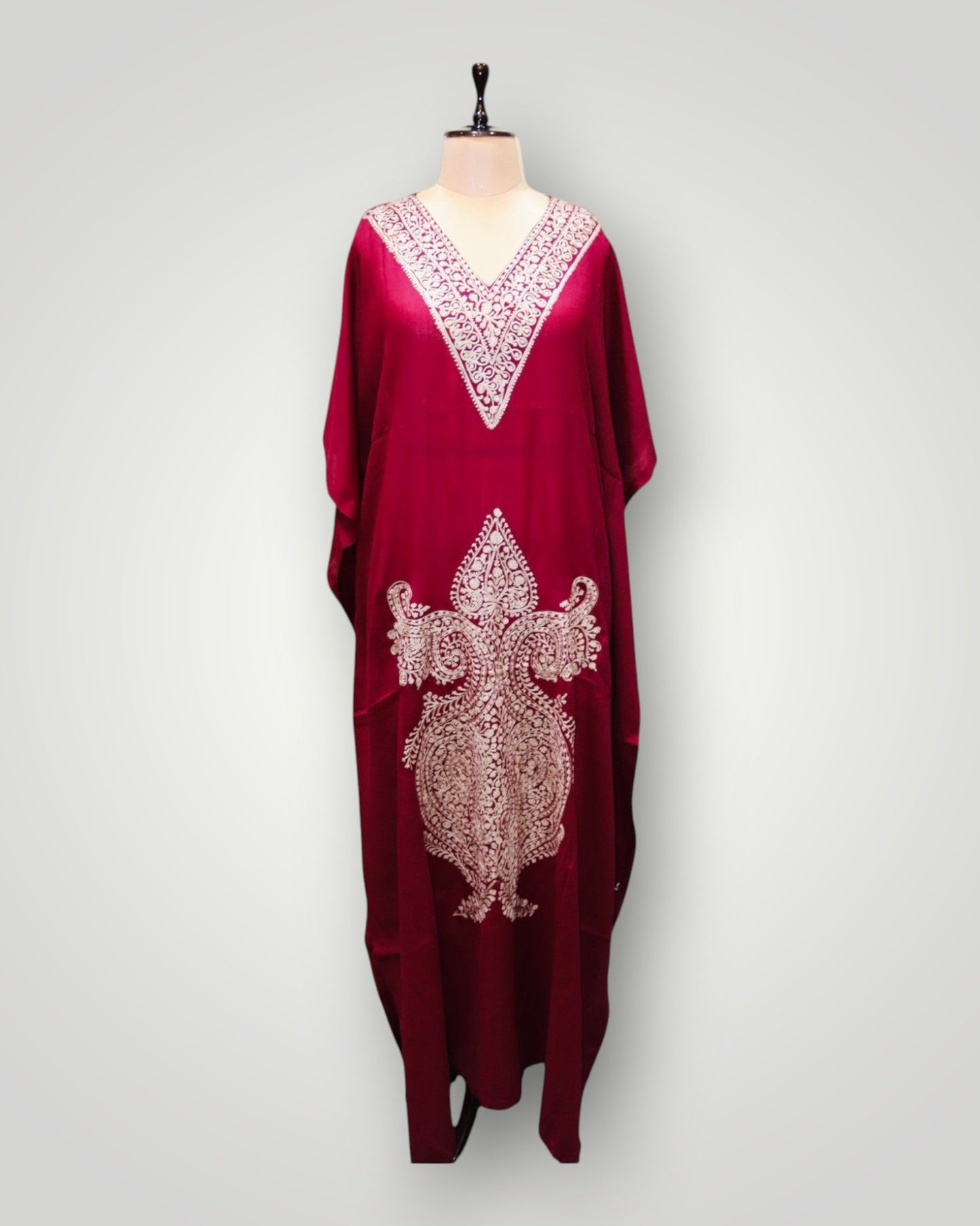 Cream Cashmere Long Kaftan