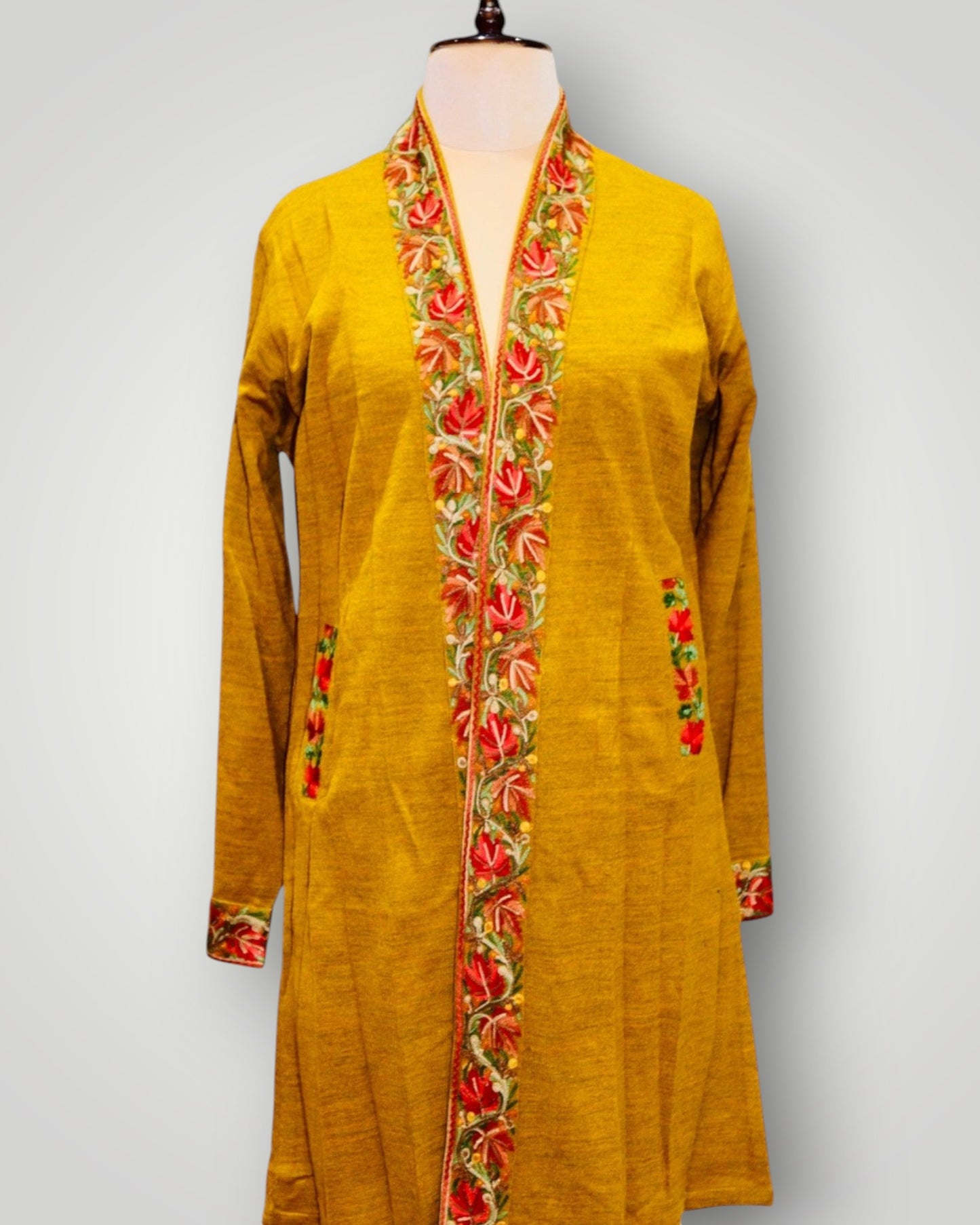 Yellow Wool Knitted Ari Shrug