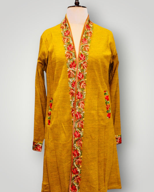 Yellow Wool Knitted Ari Shrug