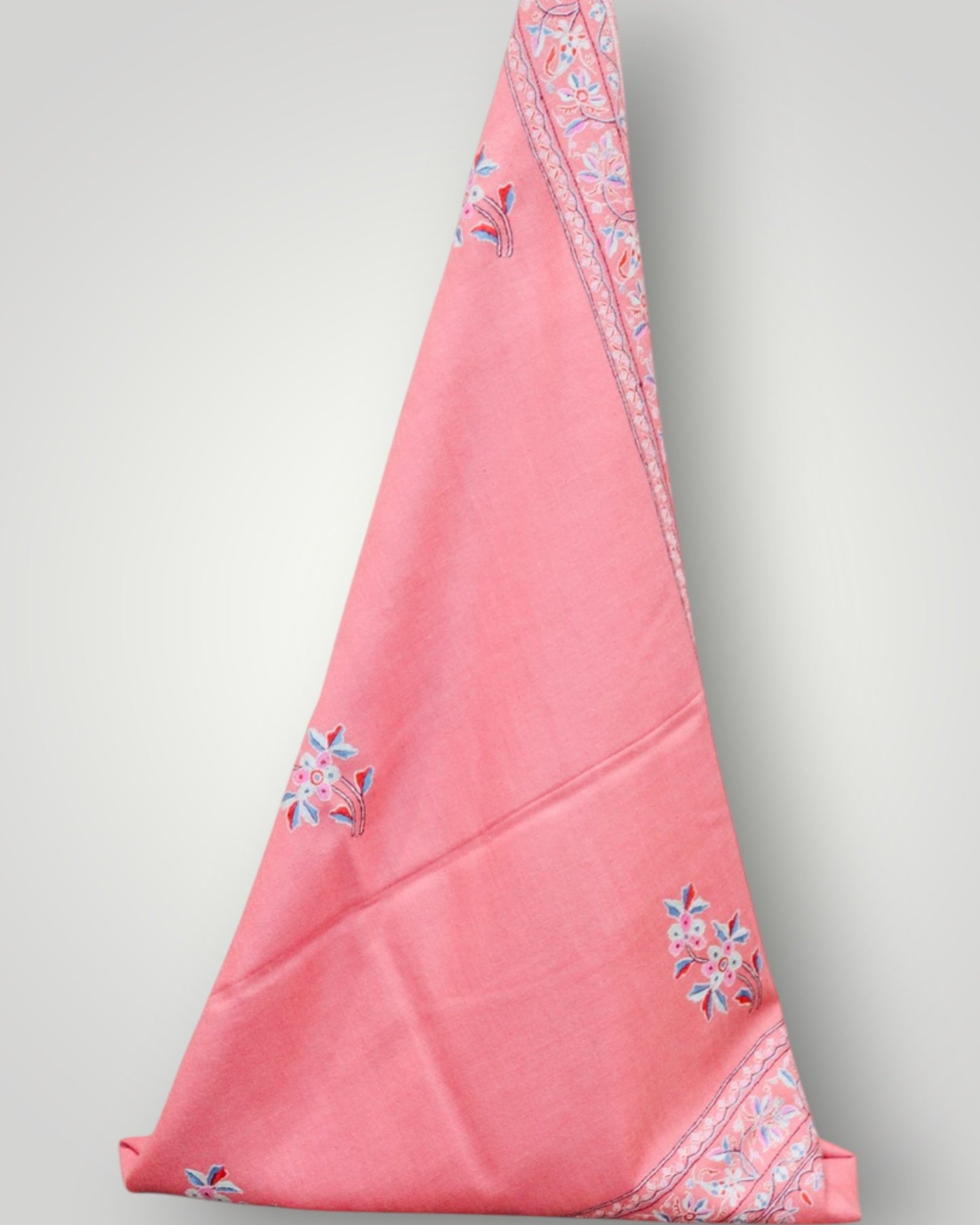 Pink Pure Pashmina Handmade Sozni Shawl