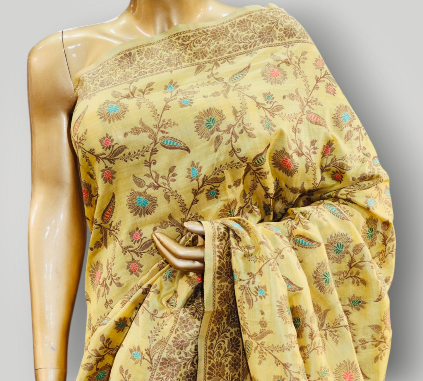 Yellow Kani Poshkaar Saree