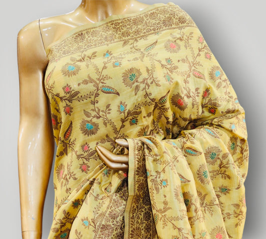 Yellow Kani Poshkaar Saree