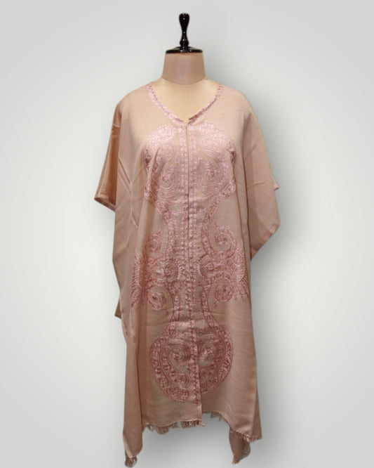 Pink Cashmere Ari Paisley Cape Shawl