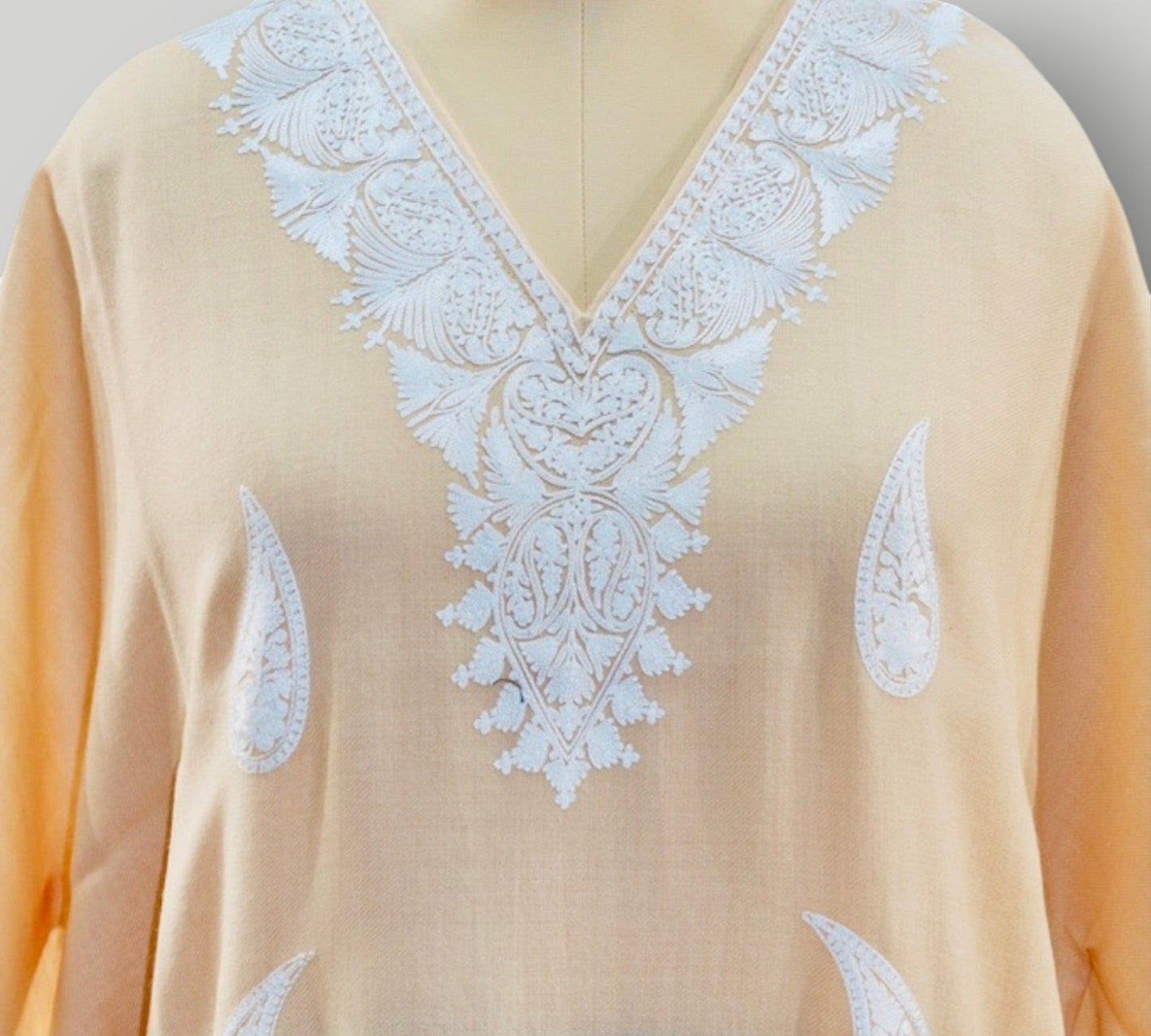 Cream Cashmere Long Kaftan