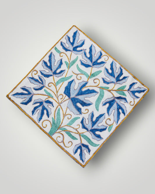 Pure Silk Chainstitch Cushion Cover