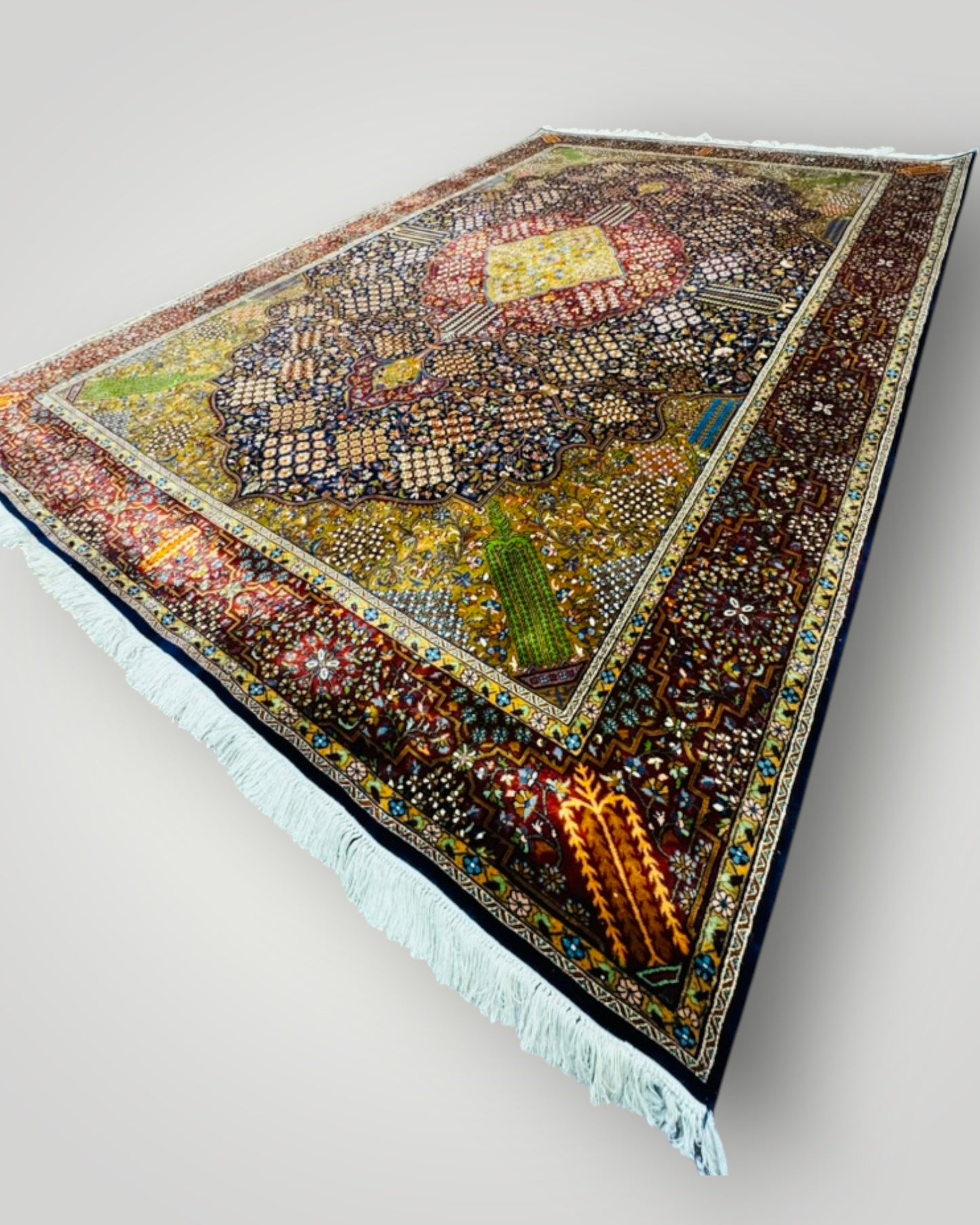 6 FT × 9 FT Joshgan Silk On Silk Hand Knotted Carpet