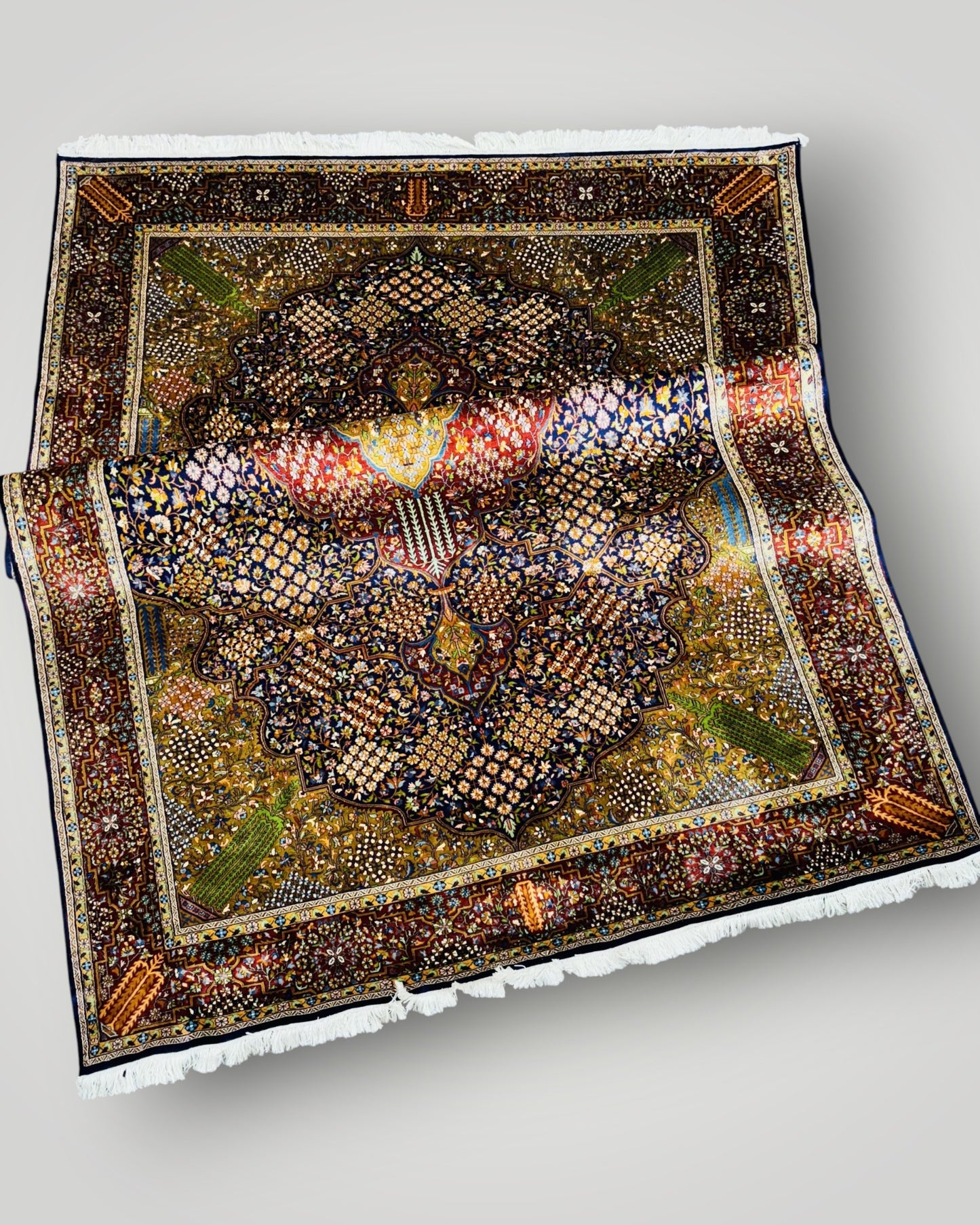 6 FT × 9 FT Joshgan Silk On Silk Hand Knotted Carpet