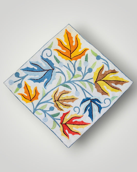 Pure Silk Chainstitch Cushion Cover