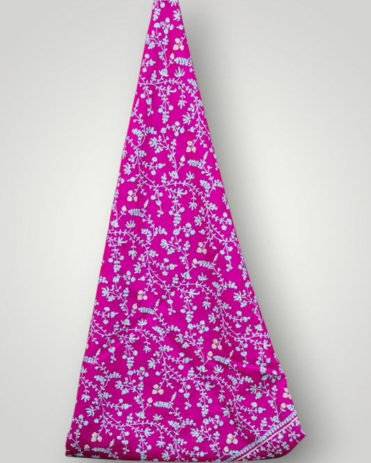Purple Pure Pashmina Sozni Jali Shawl