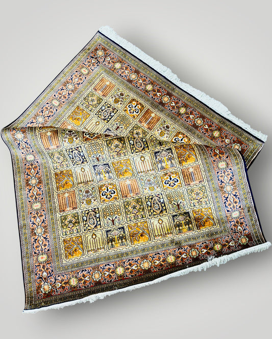 Qum Silk On Silk Handknotted Carpet
