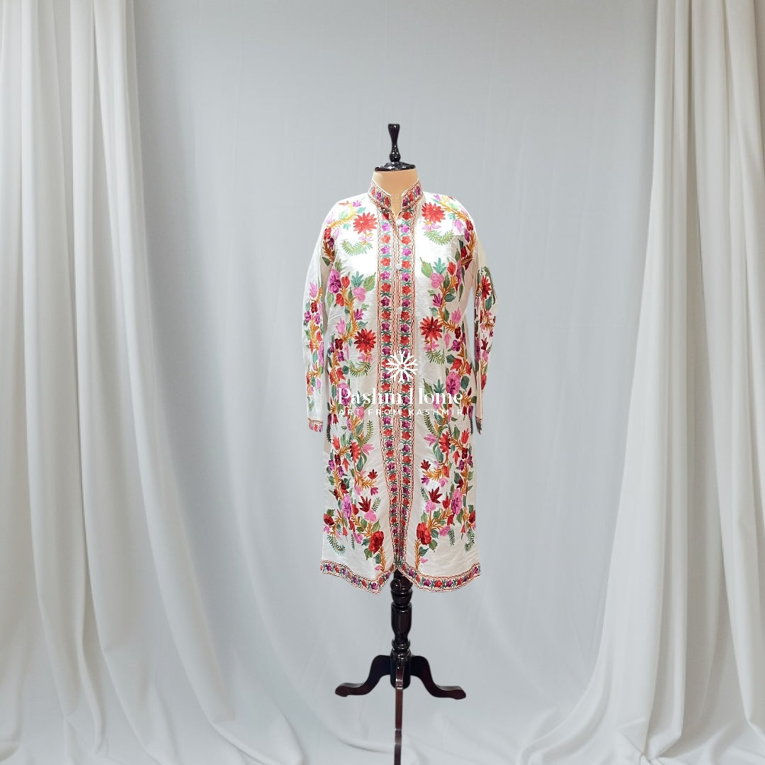 White Cashmere Ari Long Jacket