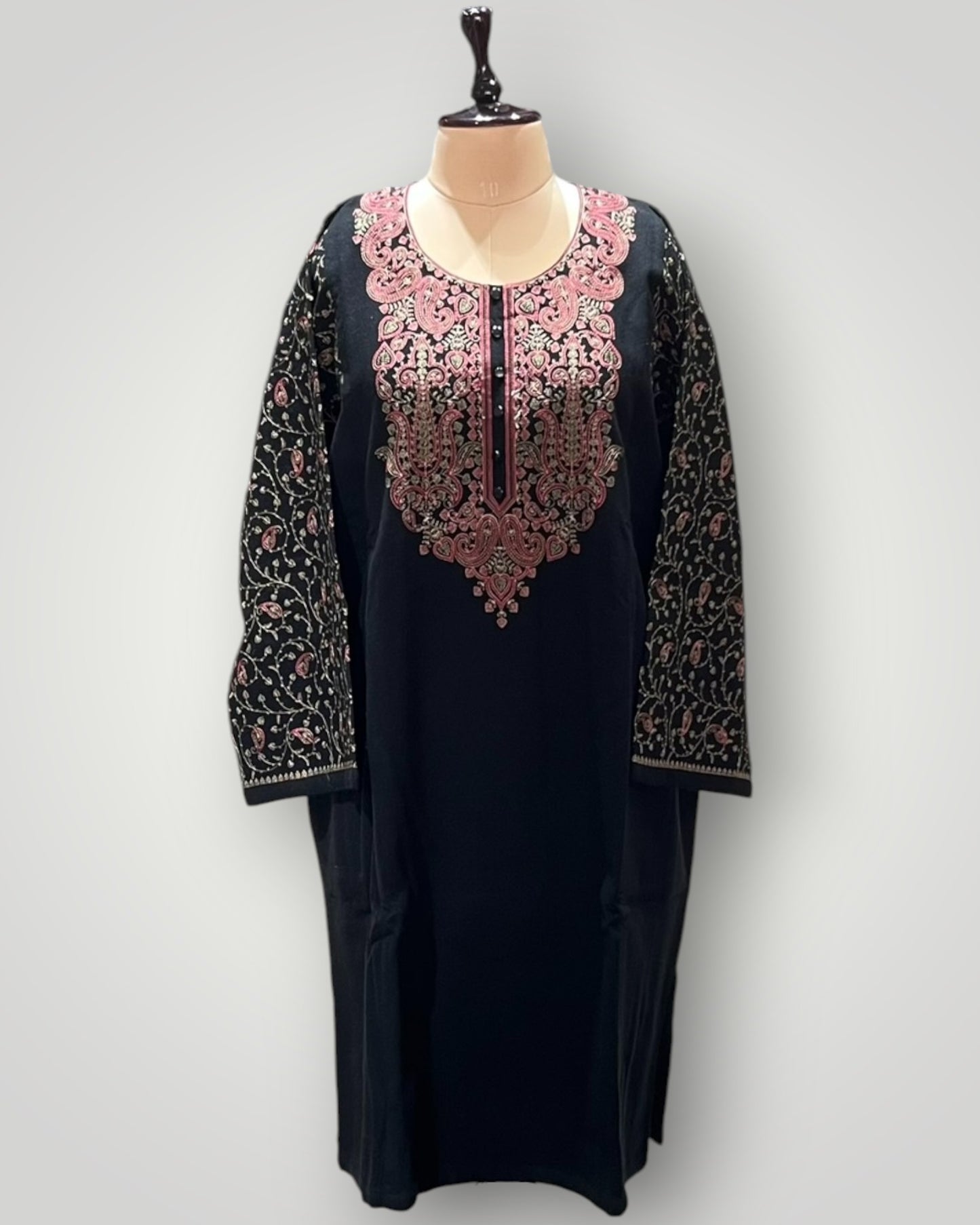 White Embroidered Ari Work Pheran