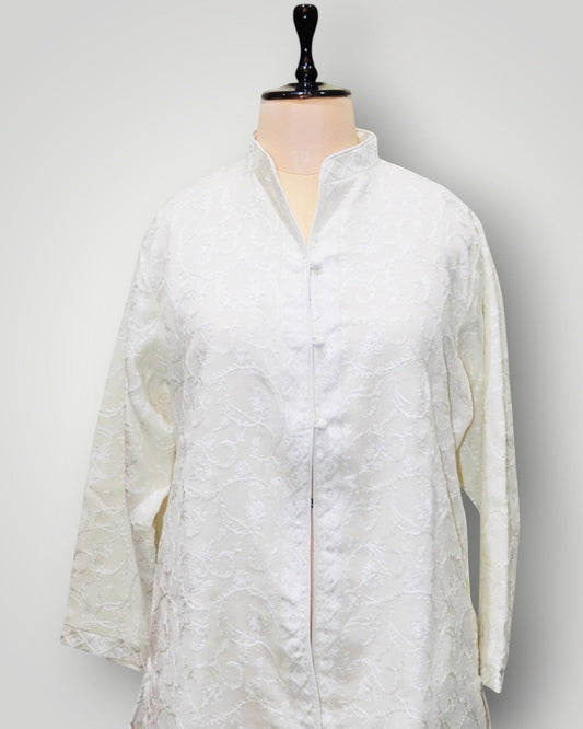 White Cashmere Ari Jali Short Jacket