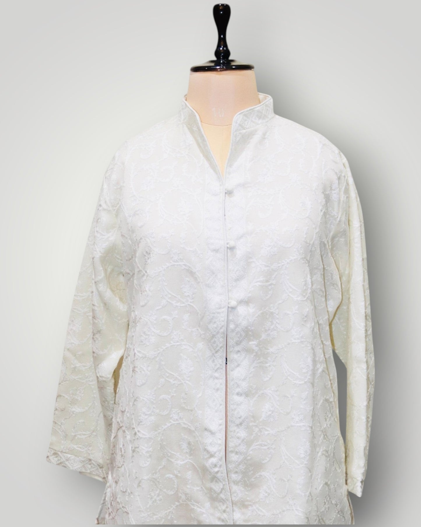 Black Cashmere With Pink Embroidery Ari Short Jacket