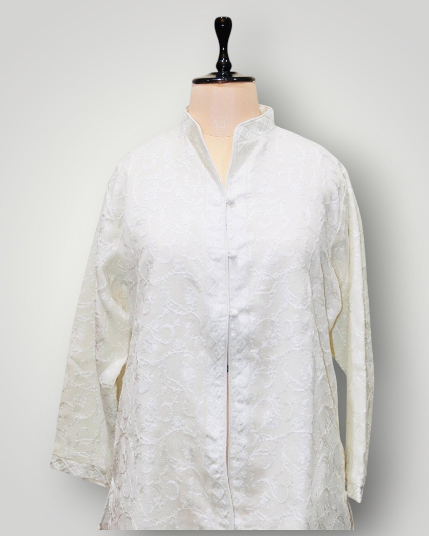 Grey Cashmere With Embroidery Ari Short Jacket