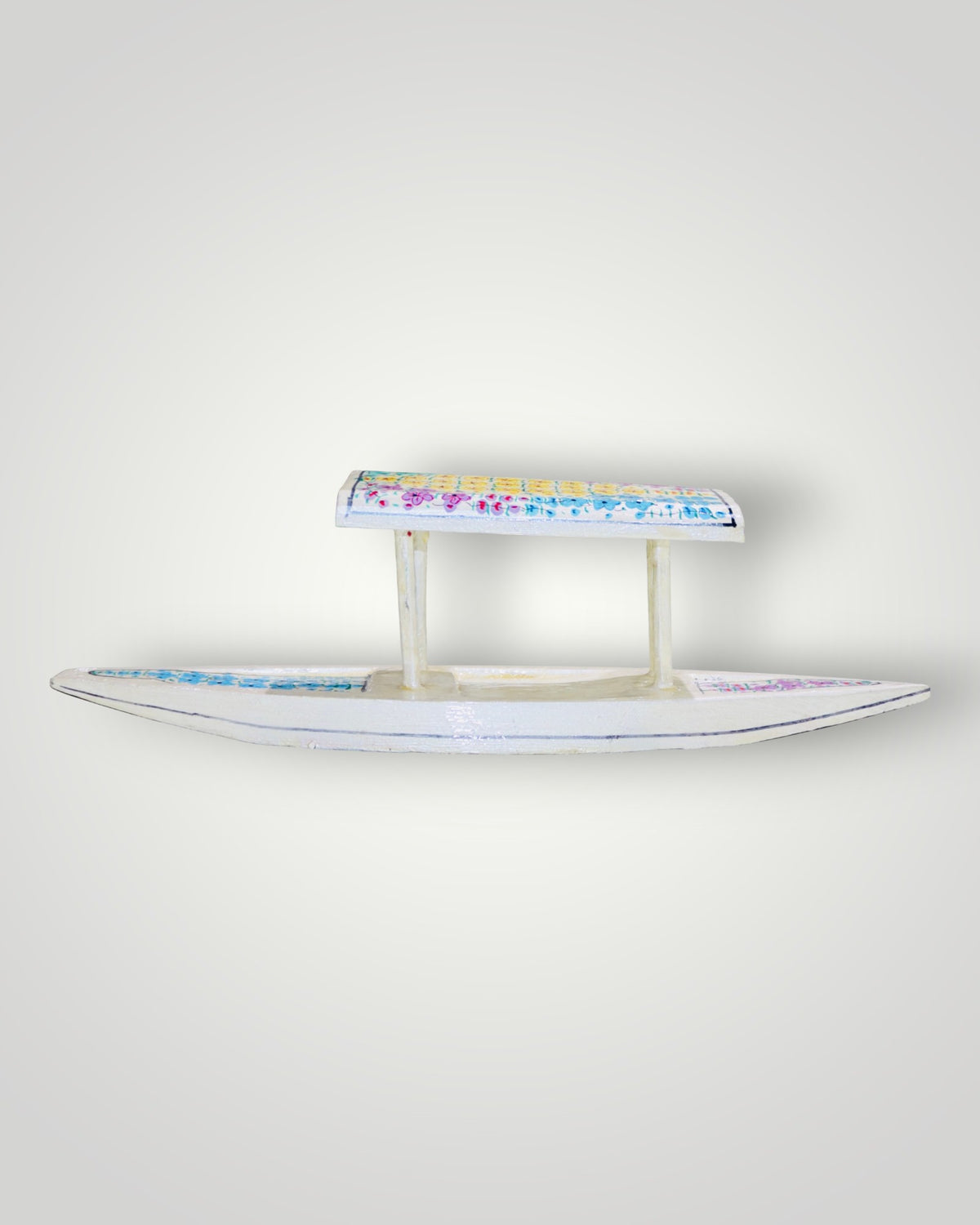 White Paper Mache Shikara