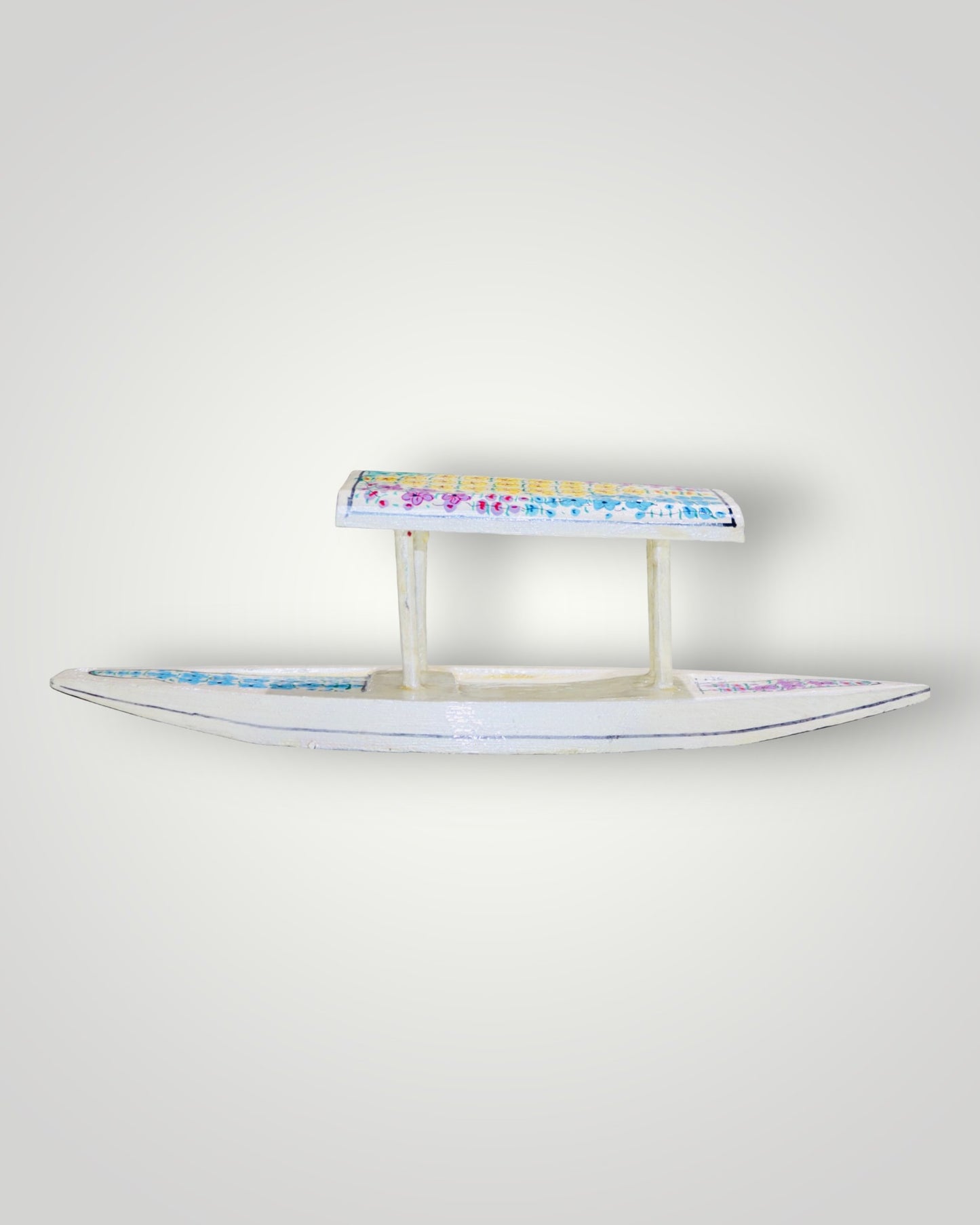 White Paper Mache Shikara