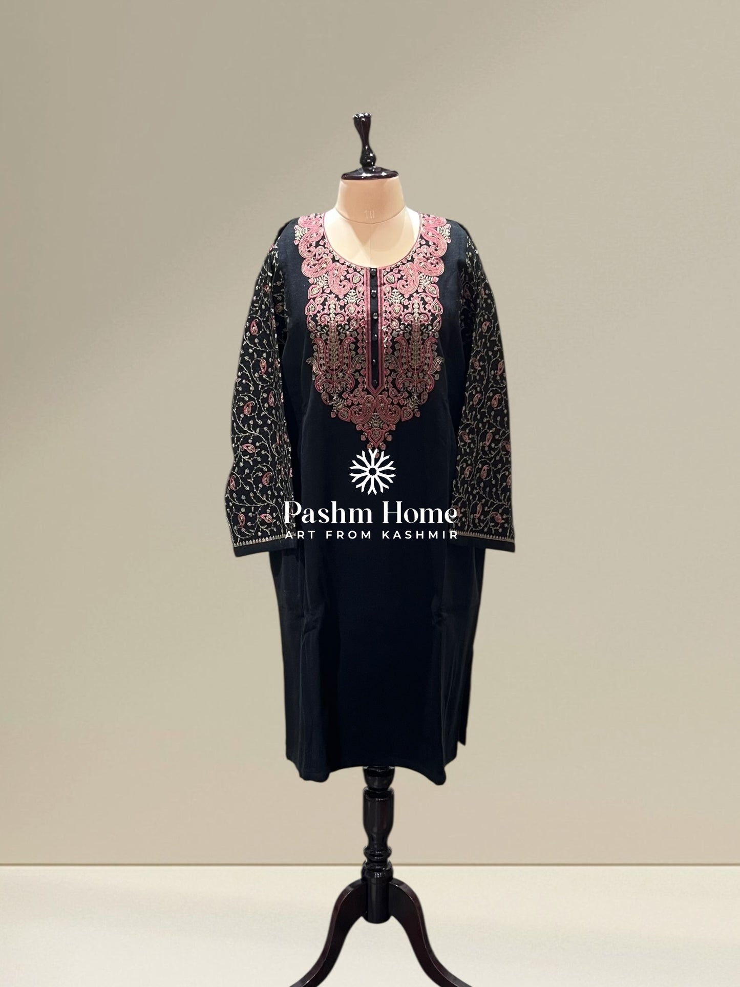 White Embroidered Pheran