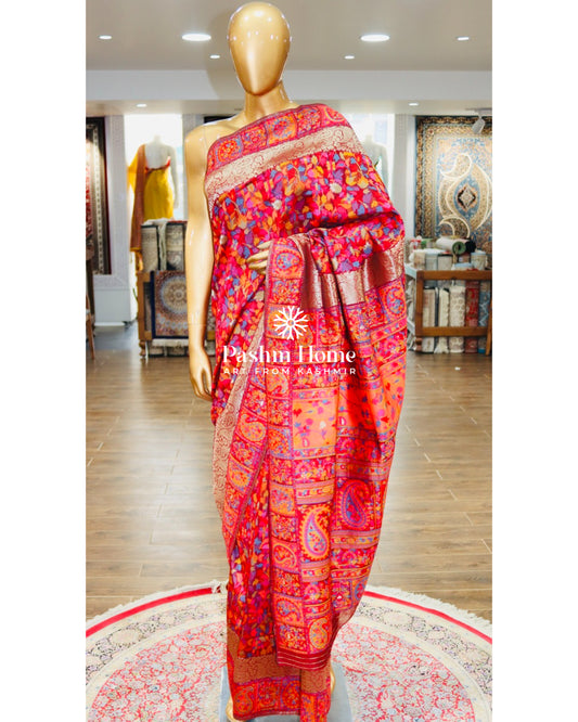 Kani Silk Saree With Resham Border