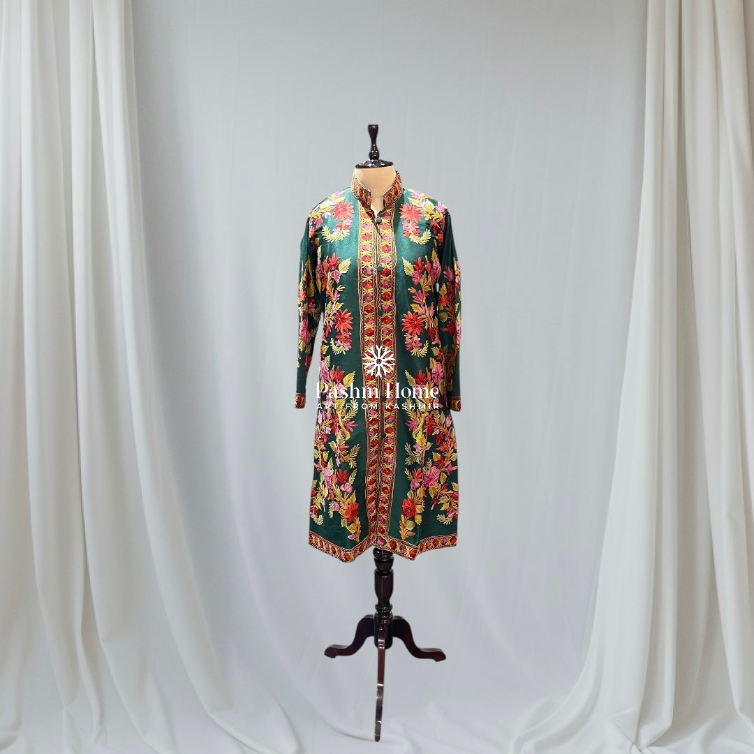 Floral Green Ari Long Jacket