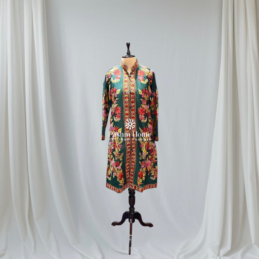 Floral Green Ari Long Jacket