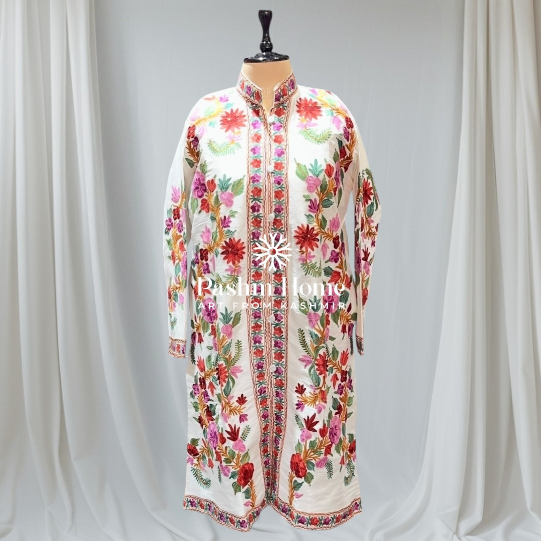 White Cashmere Ari Long Jacket