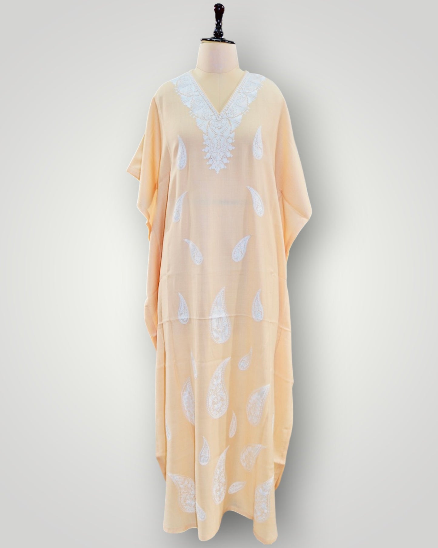 Olive Cashmere Ari Long Kaftan