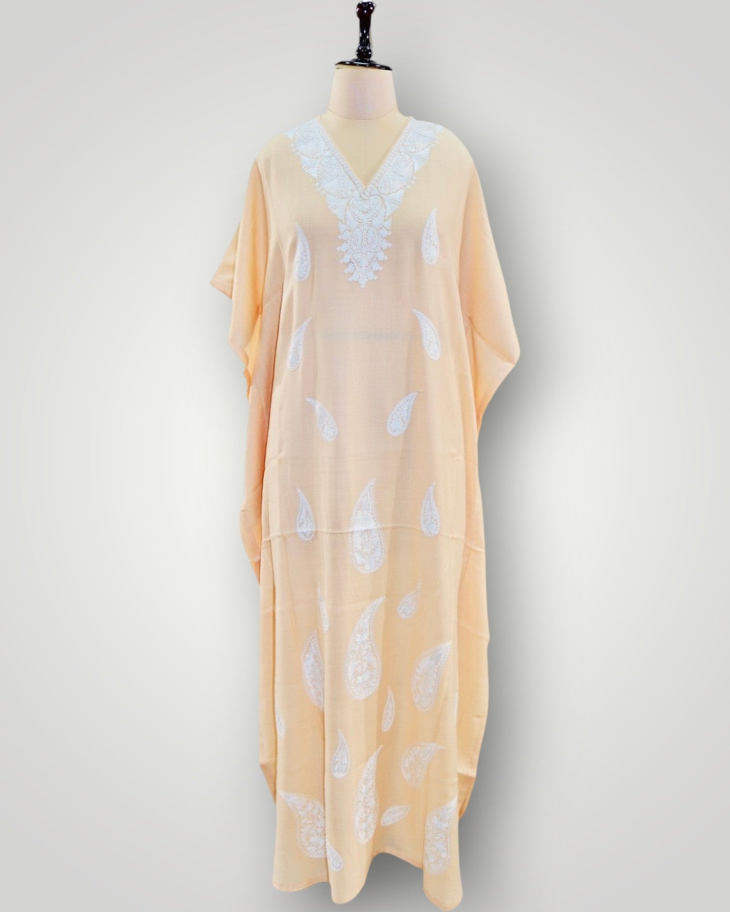 Cream Cashmere Long Kaftan