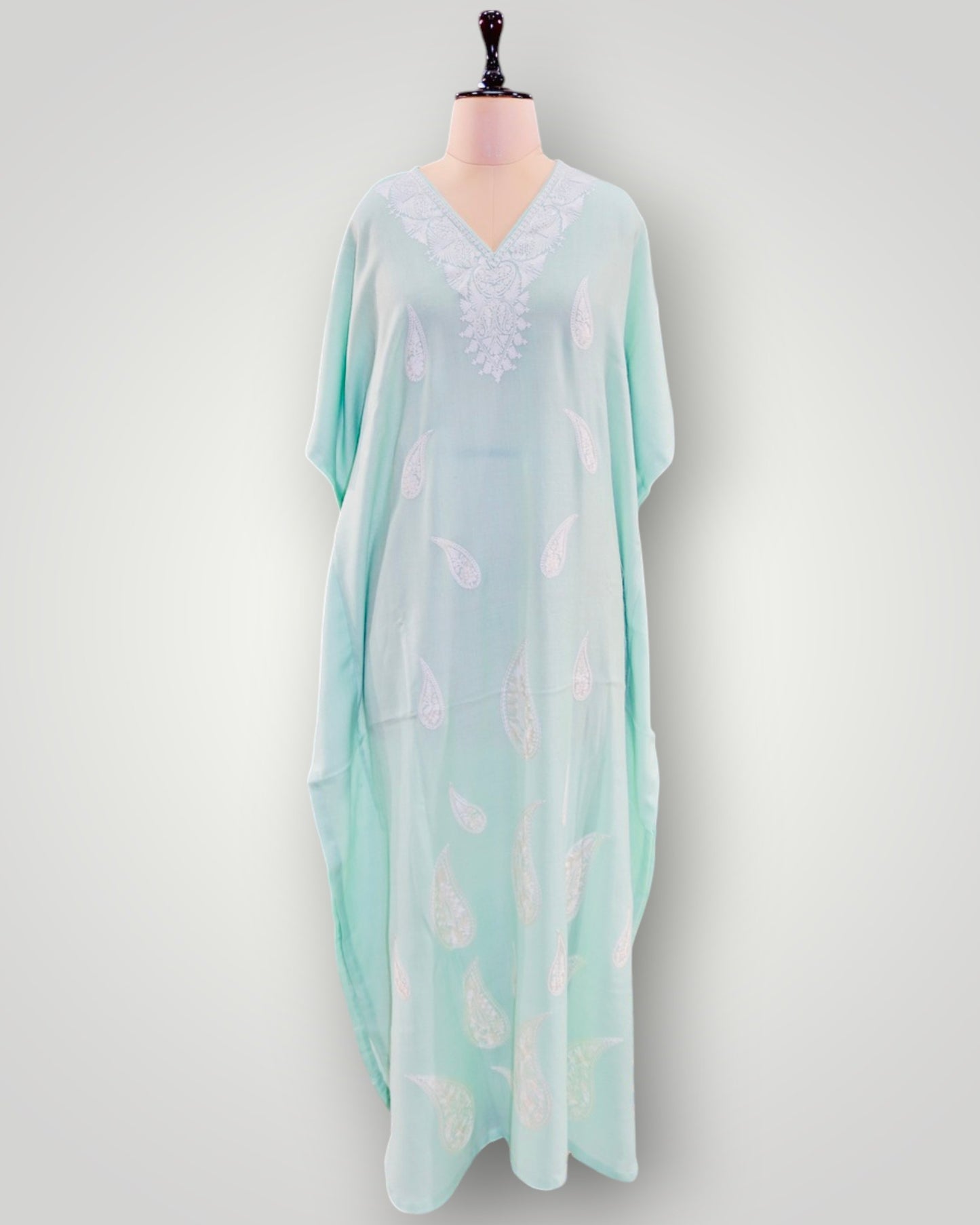 Olive Cashmere Ari Long Kaftan