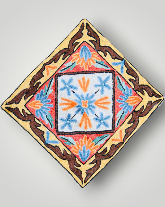 Pure Silk Chainstitch Cushion Cover