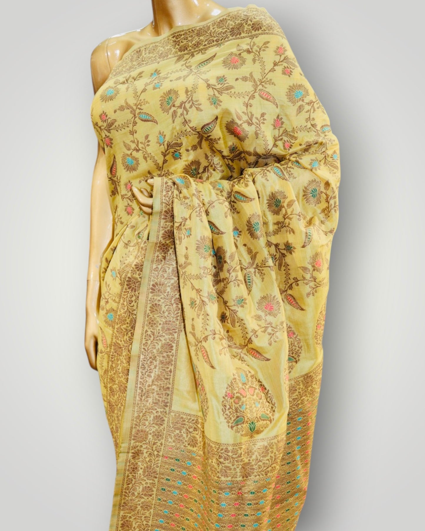 Yellow Kani Poshkaar Saree