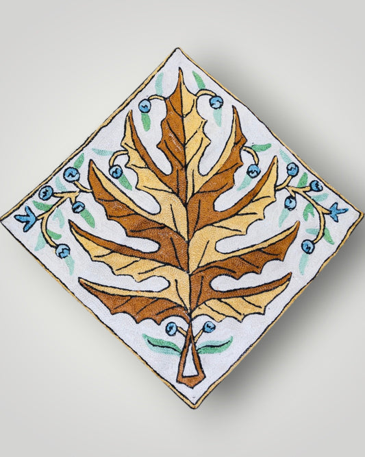 Pure Silk Chainstitch Cushion Cover