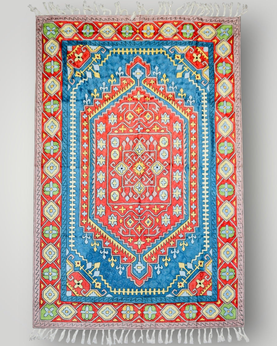Silk Chainstitch Handmade Klim Rug