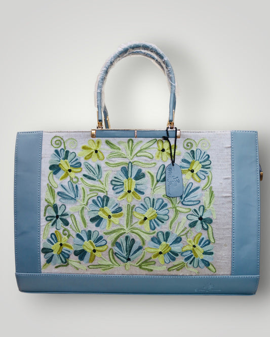 Teal Kani Handmade Embroidered Handbag