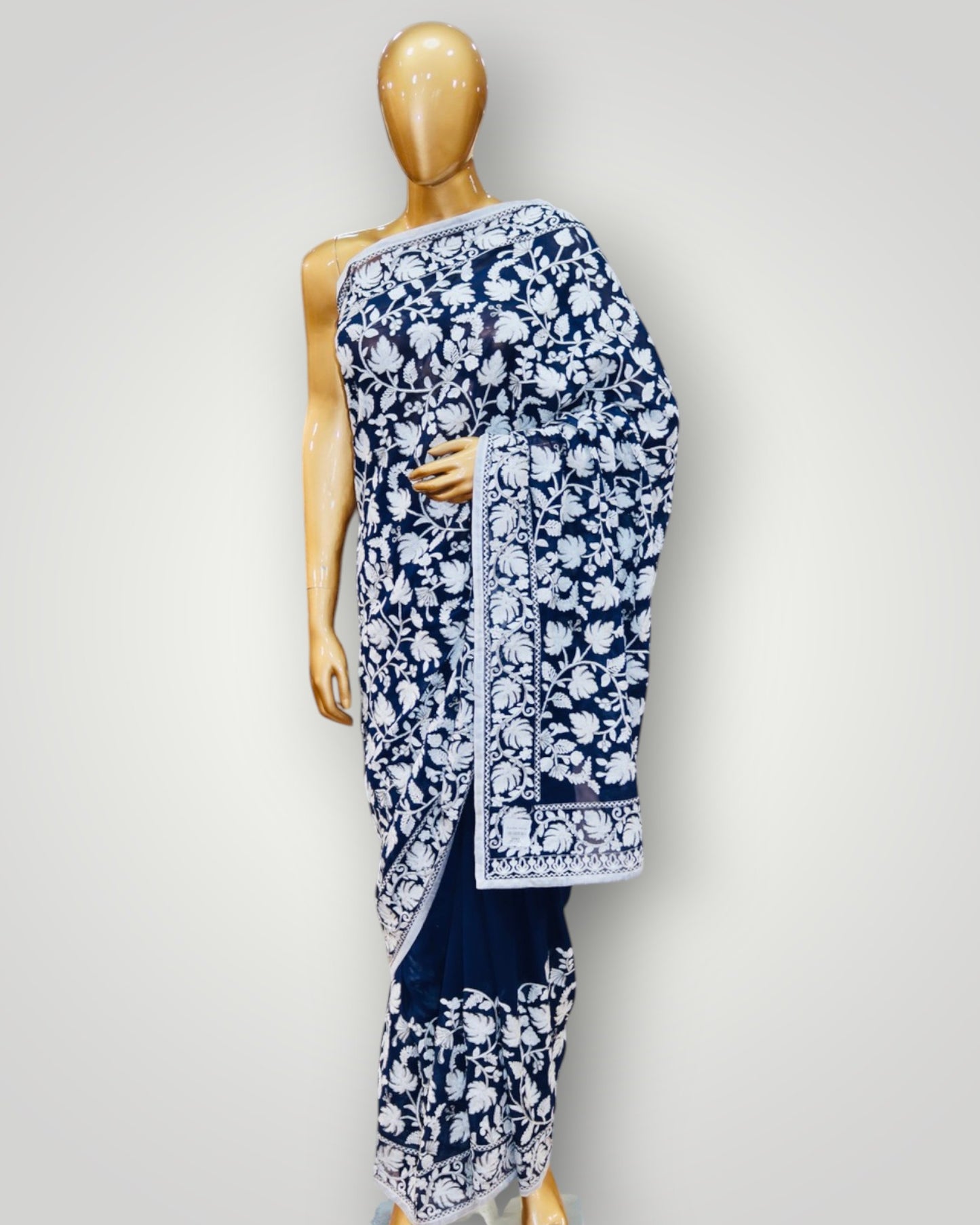 Blue Ari Work All Over Saree