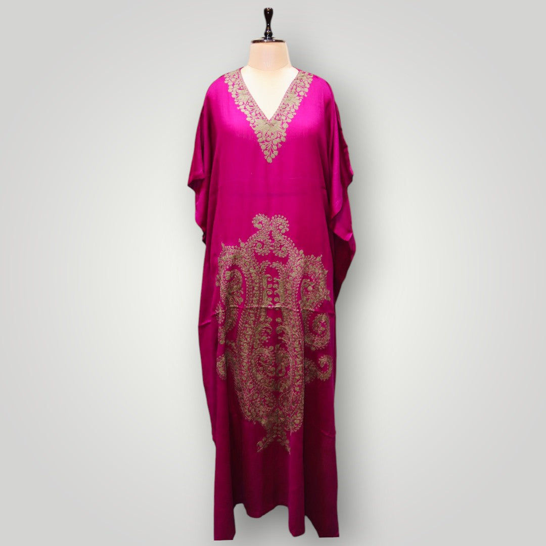 Olive Cashmere Ari Long Kaftan