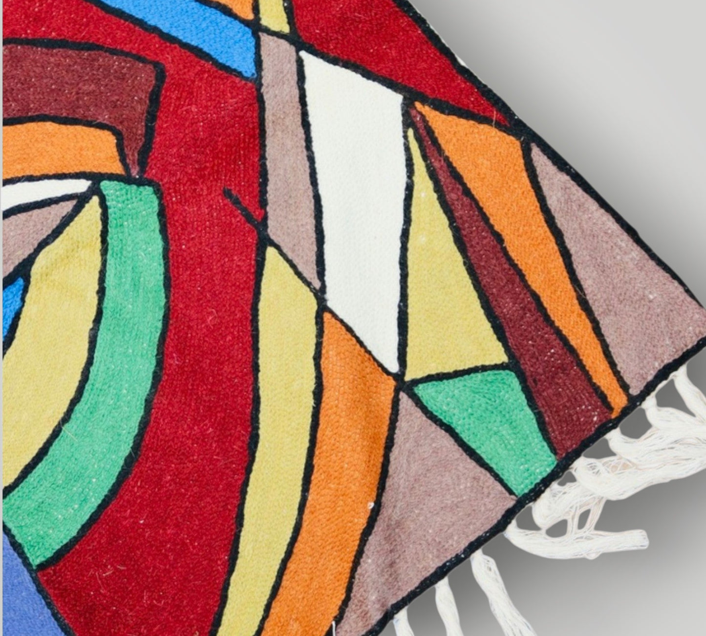 Silk Chainstitch Handmade Picasso Rug