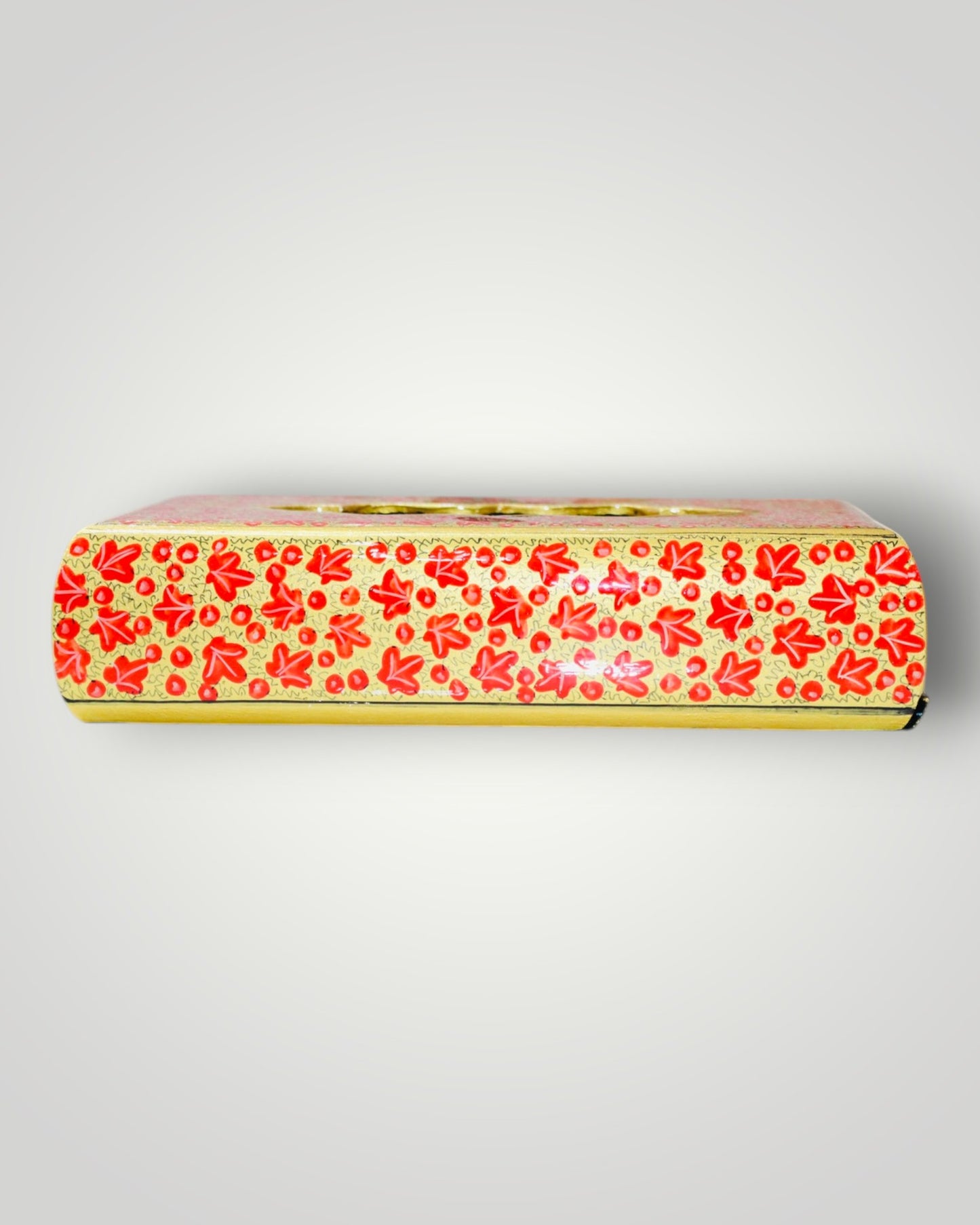 Golden Paper Mache Poshkar Design Tissue Box