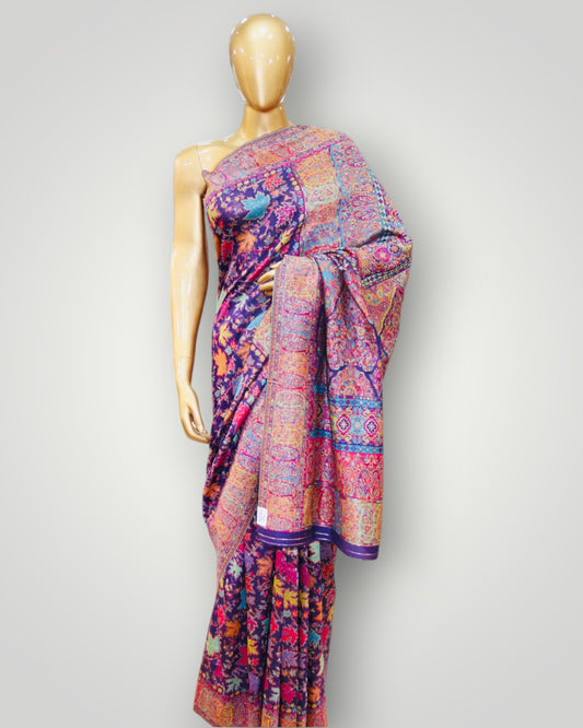 Purple Chinar Kani Allover Saree