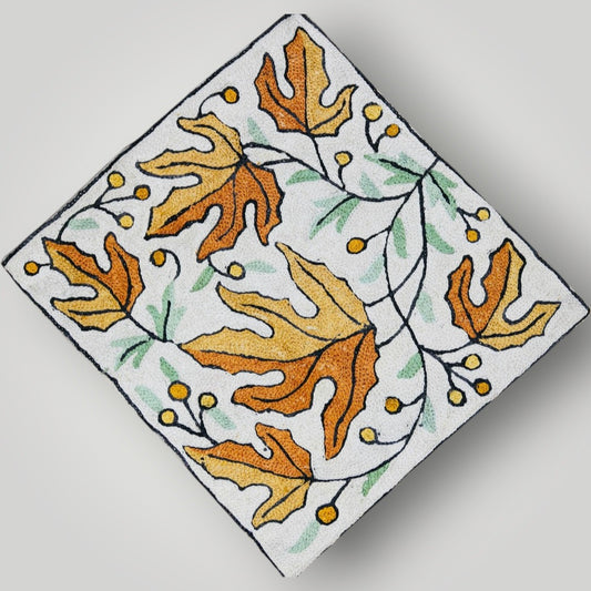 Pure Silk Chainstitch Cushion Cover
