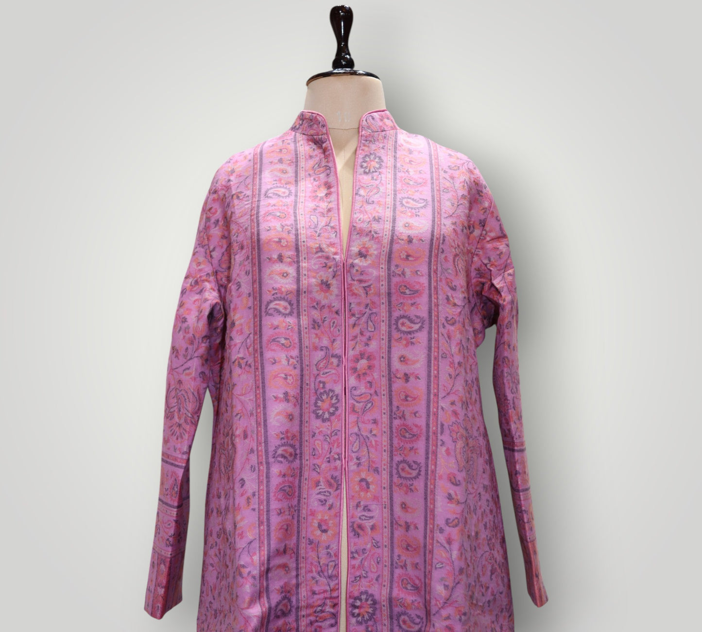 Pink Fine Wool Kani Handwoven Coat