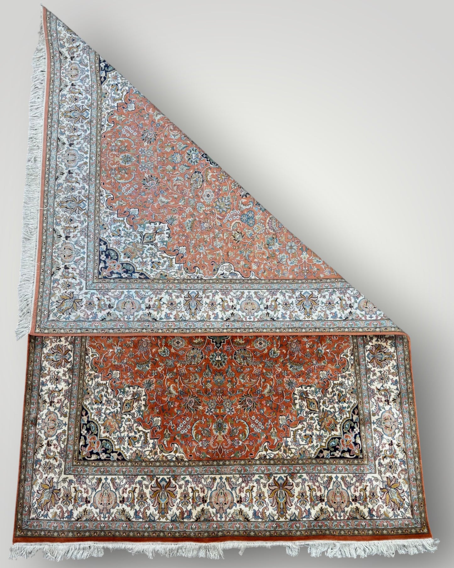 5 FT × 7 FT Kashaan Silk On Silk Hand Knotted Carpet