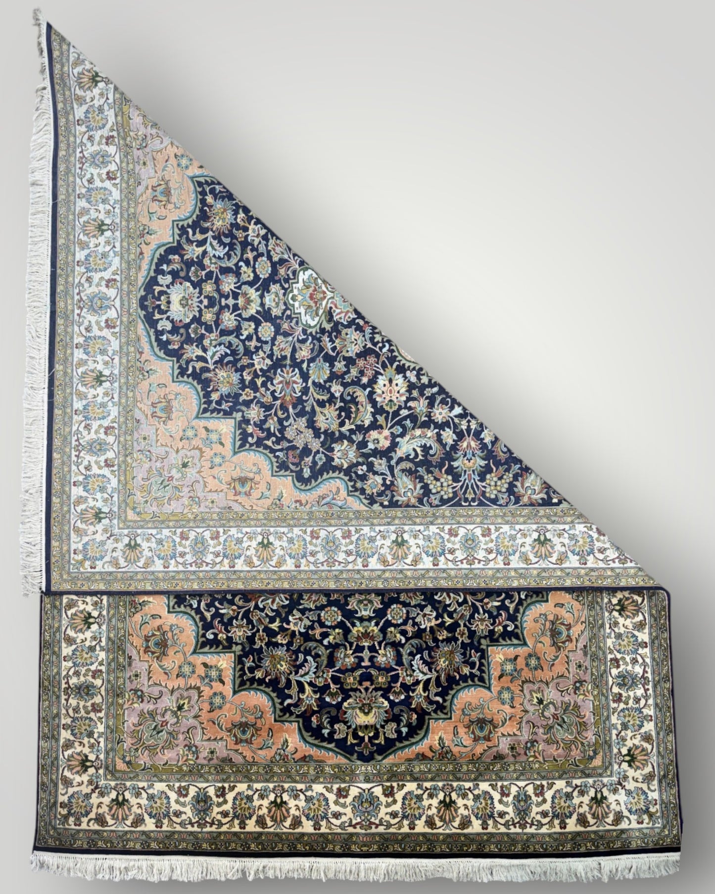 5 FT × 7 FT Kashaan Silk On Silk Hand Knotted Carpet