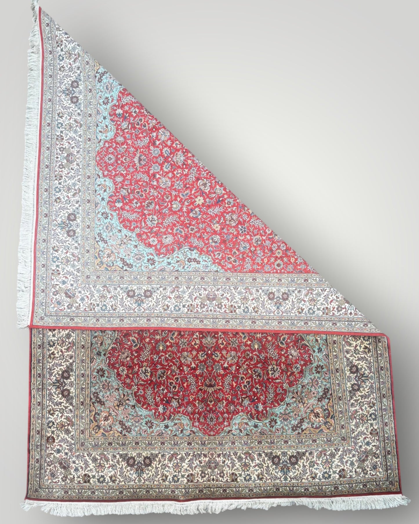 5 FT × 7 FT Kashaan Silk On Silk Hand Knotted Carpet