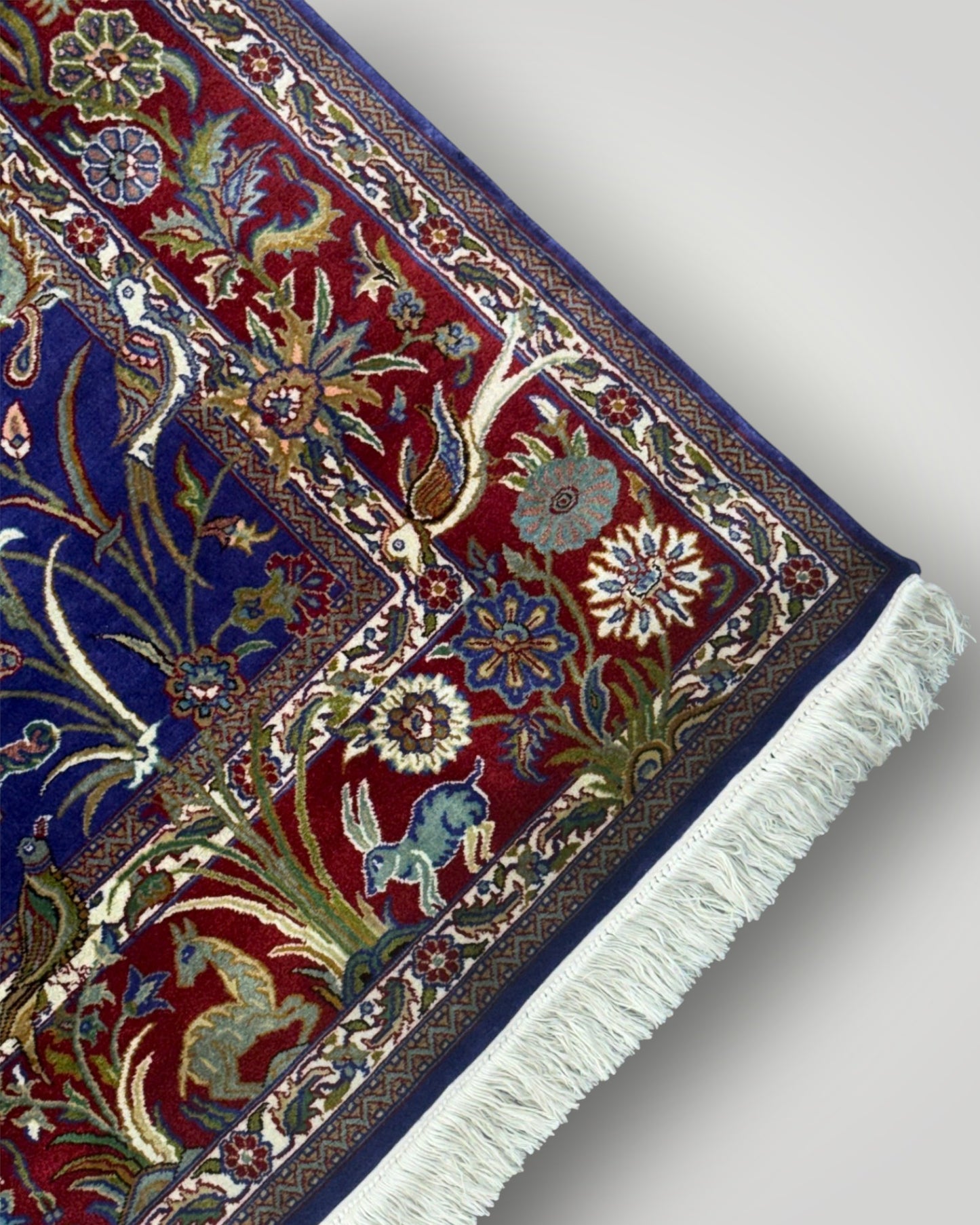 6 FT × 4 FT Aabshaar Silk On Silk Hand Knotted Carpet