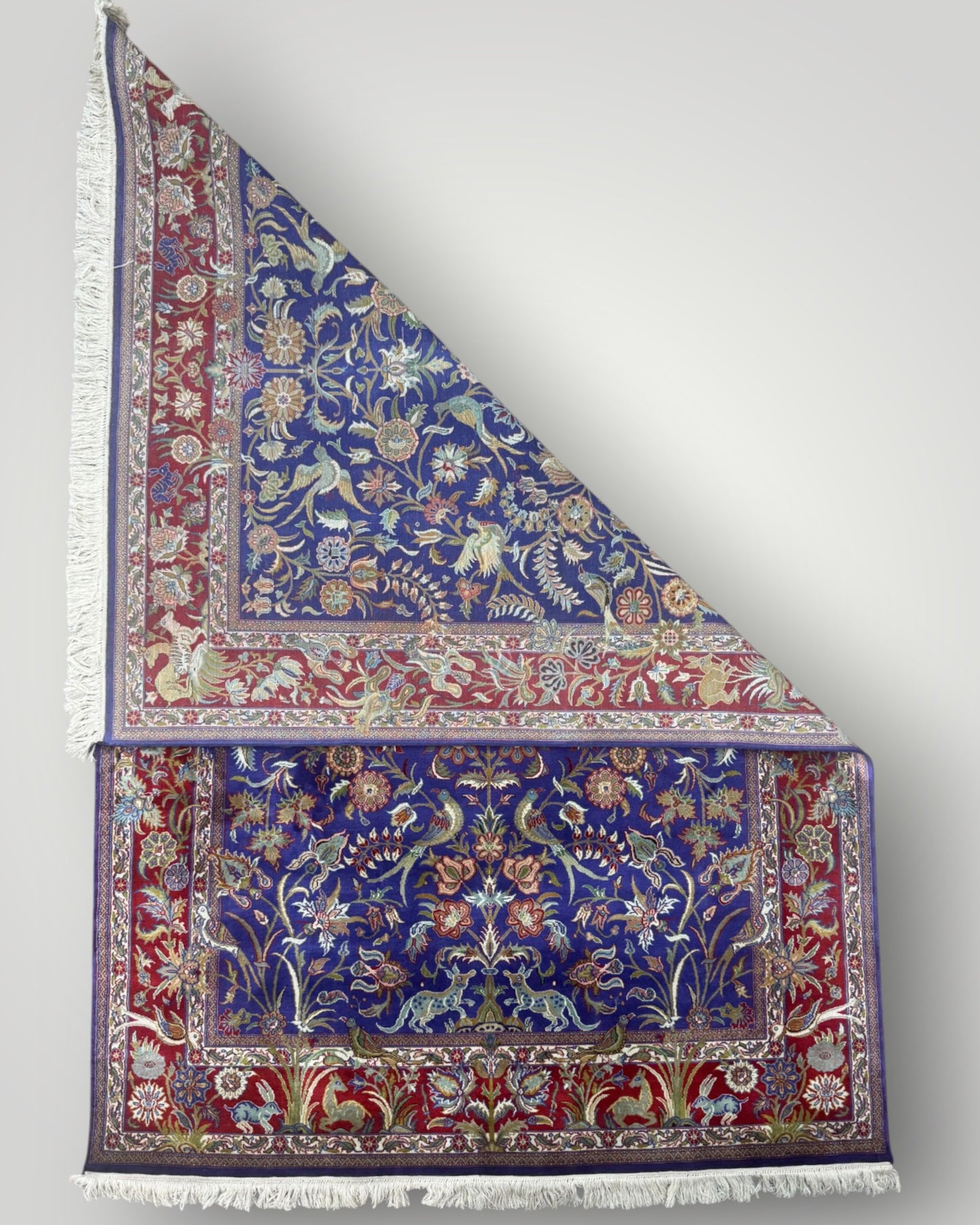 6 FT × 4 FT Aabshaar Silk On Silk Hand Knotted Carpet