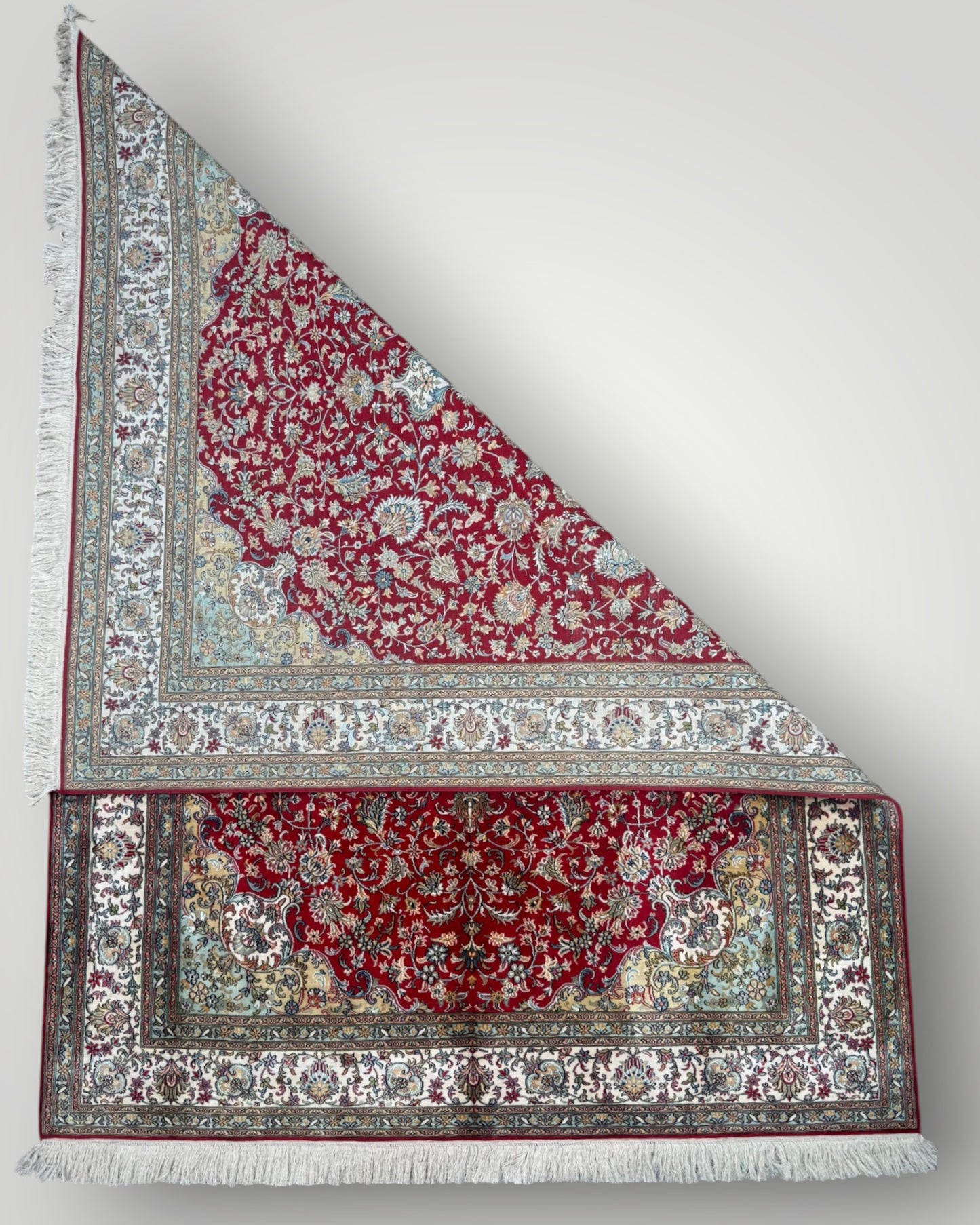 5 FT × 7 FT Kashaan Silk On Silk Hand Knotted Carpet