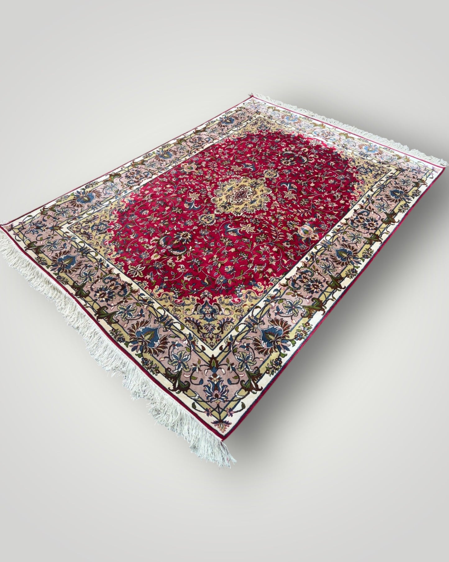 5 FT × 7 FT Kashaan Silk On Silk Hand Knotted Carpet